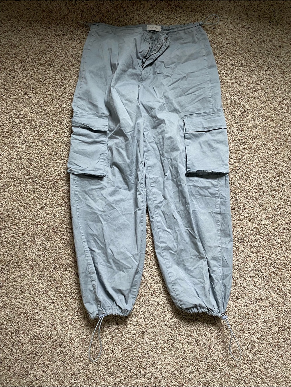 PacSun Light Blue parachute/Cargo Jogger Pants